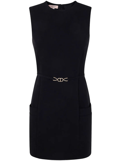 Logo-Plaque Sleeveless Mini Dress
