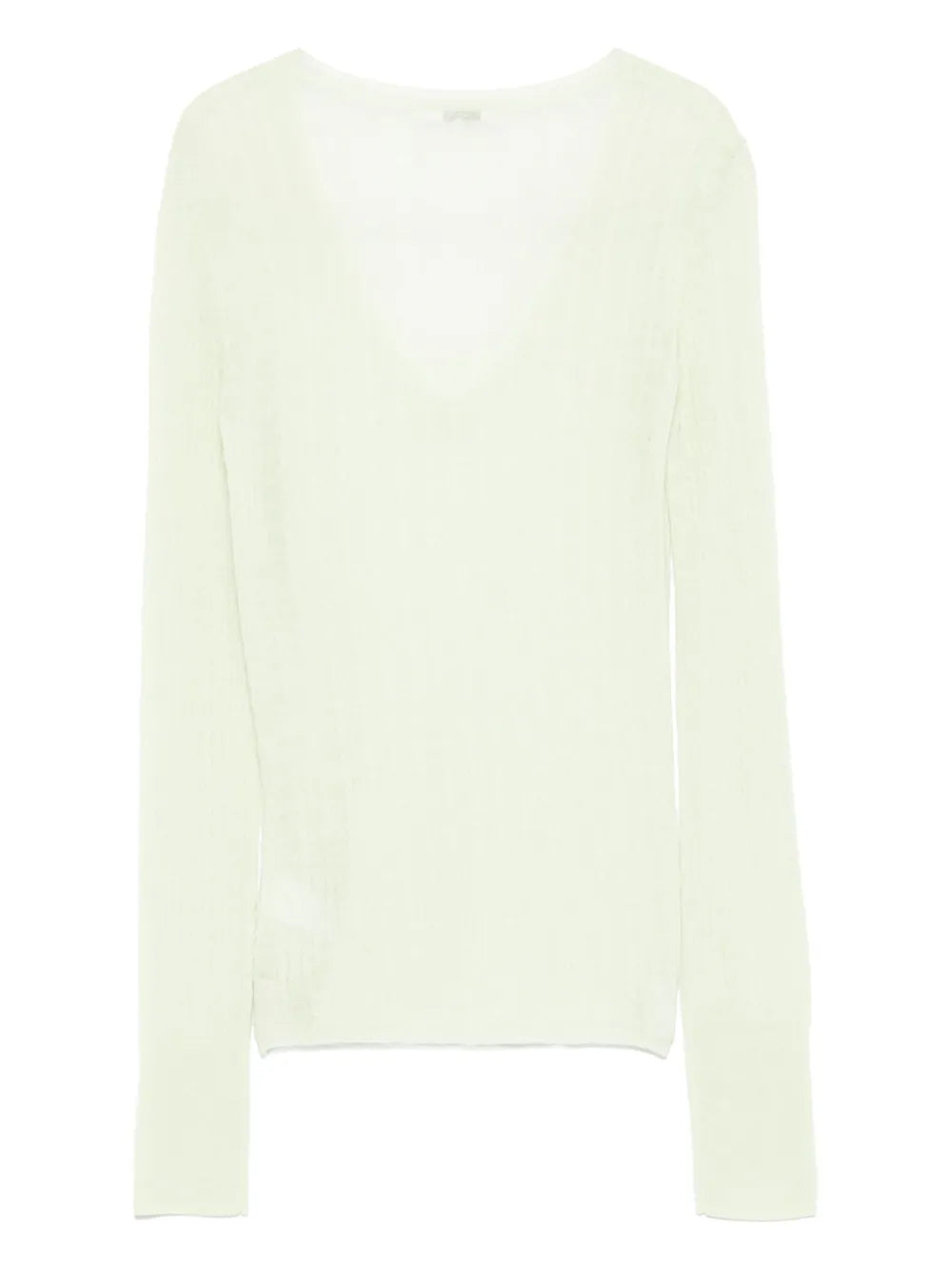 Fine-Knit V-Neck Sweater