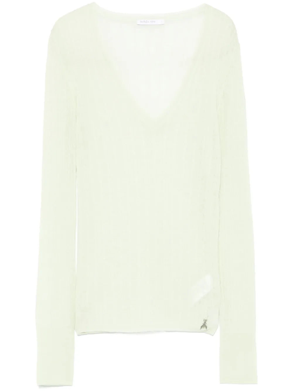 Fine-Knit V-Neck Sweater