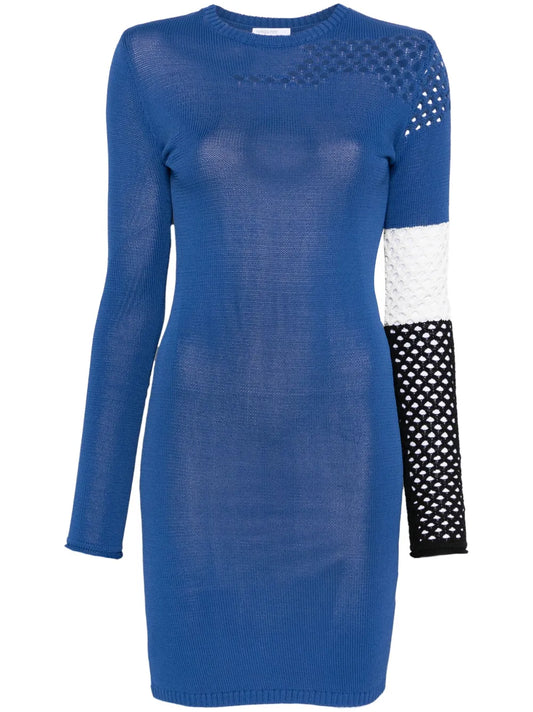 Open-Knit Detailed Mini Dress