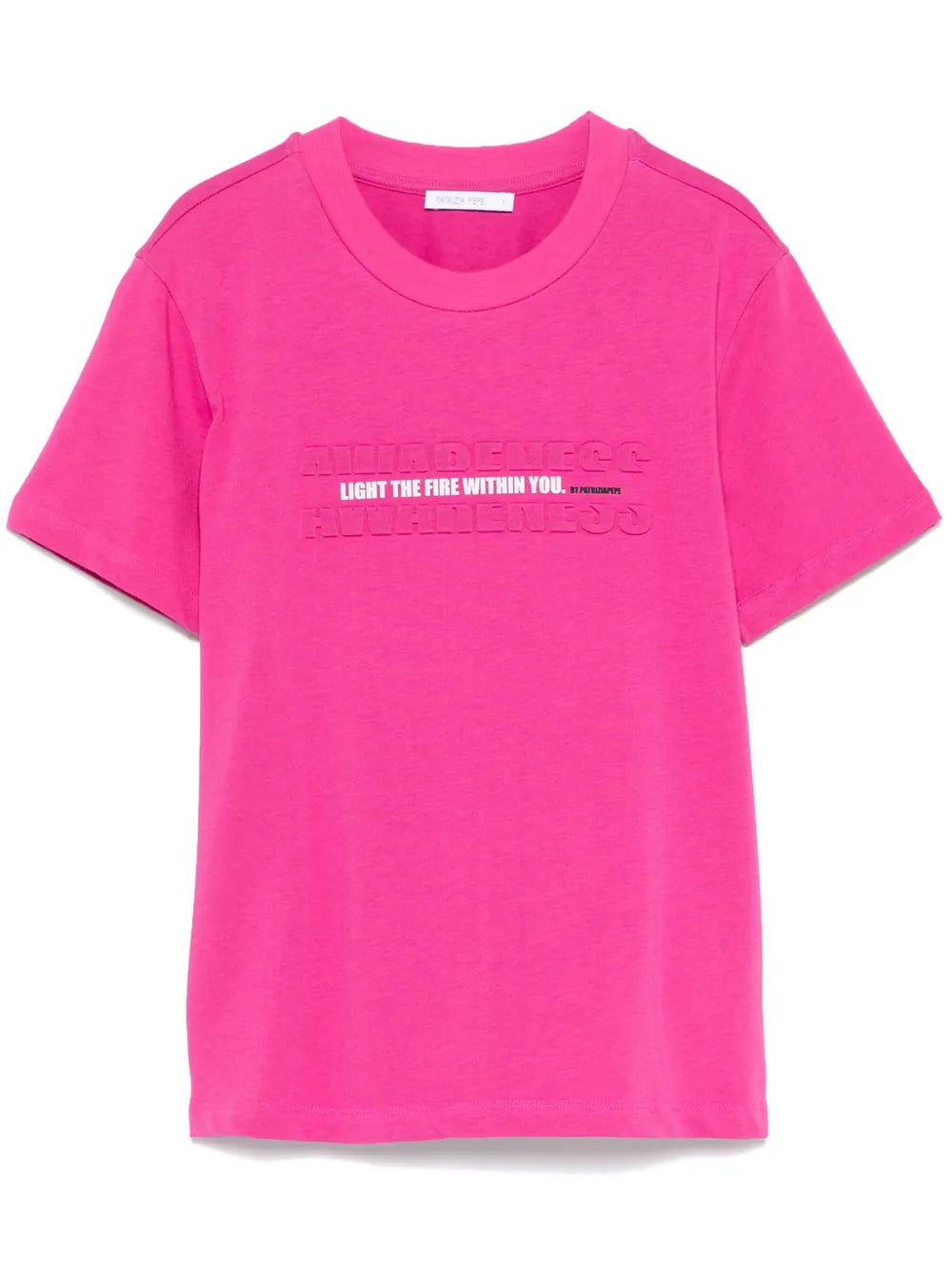 Embossed-Slogan T-Shirt