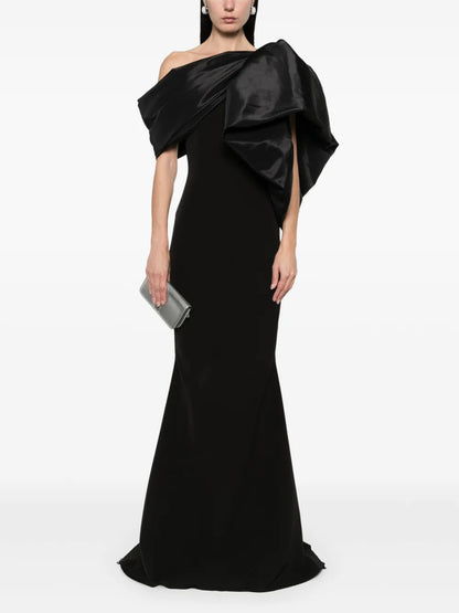 Draped-Detailed Gown