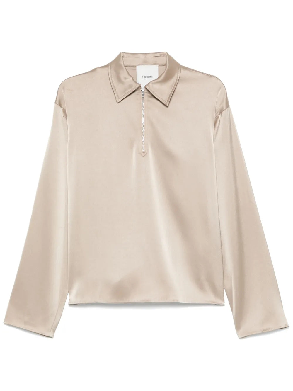 Satin Polo Top