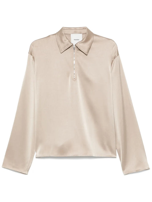 Satin Polo Top