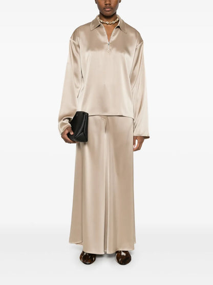 Satin Polo Top