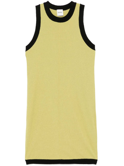 Ribbed-Trim Mini Dress