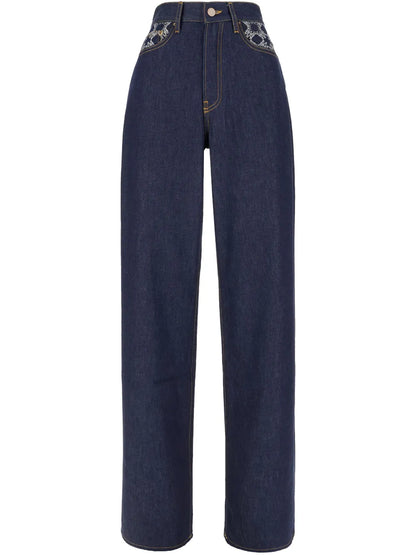 Monogram Straight Jeans