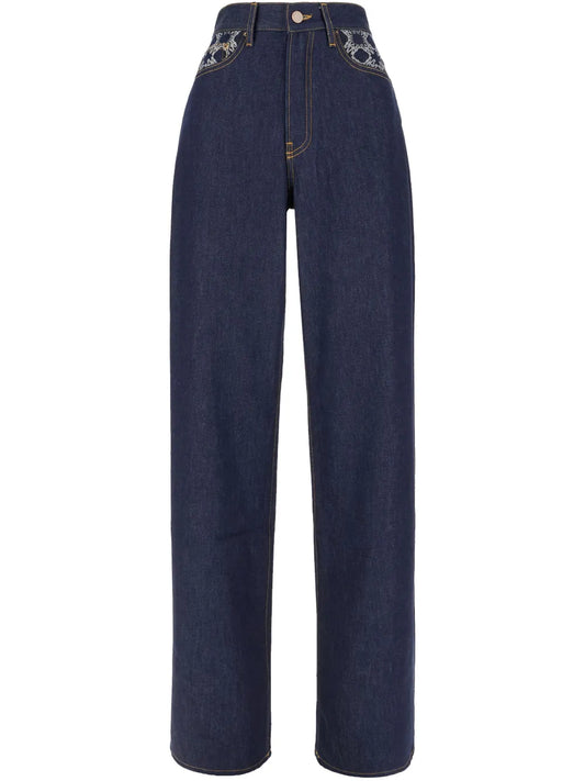 Monogram Straight Jeans