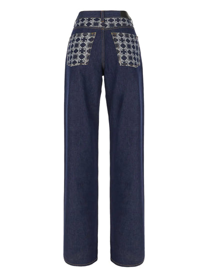 Monogram Straight Jeans