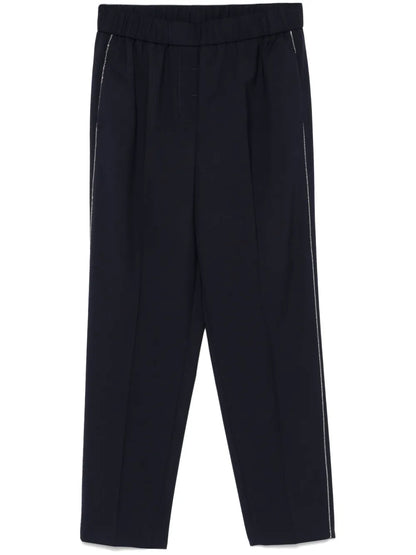 Beaded-Trim Trousers