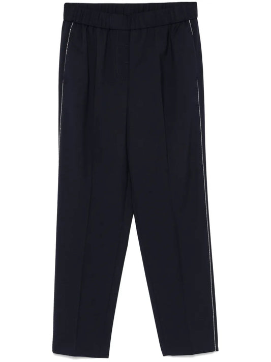 Beaded-Trim Trousers
