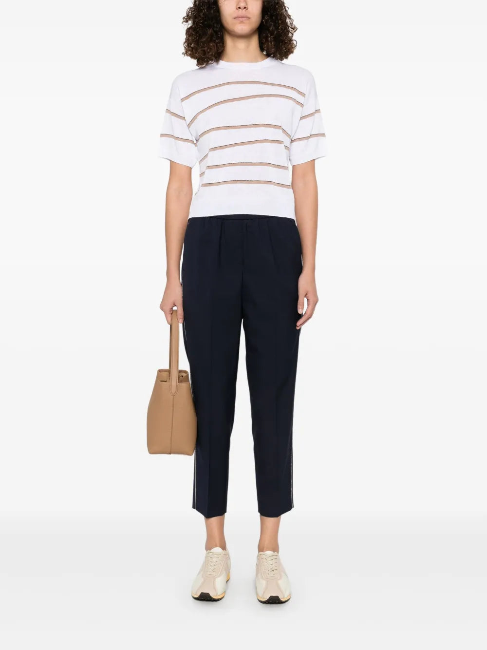 Beaded-Trim Trousers