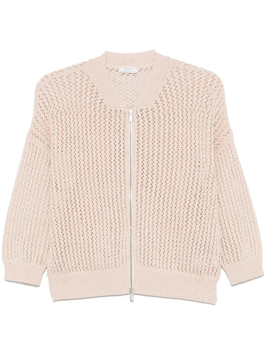 Sequin-Embellished Cardigan