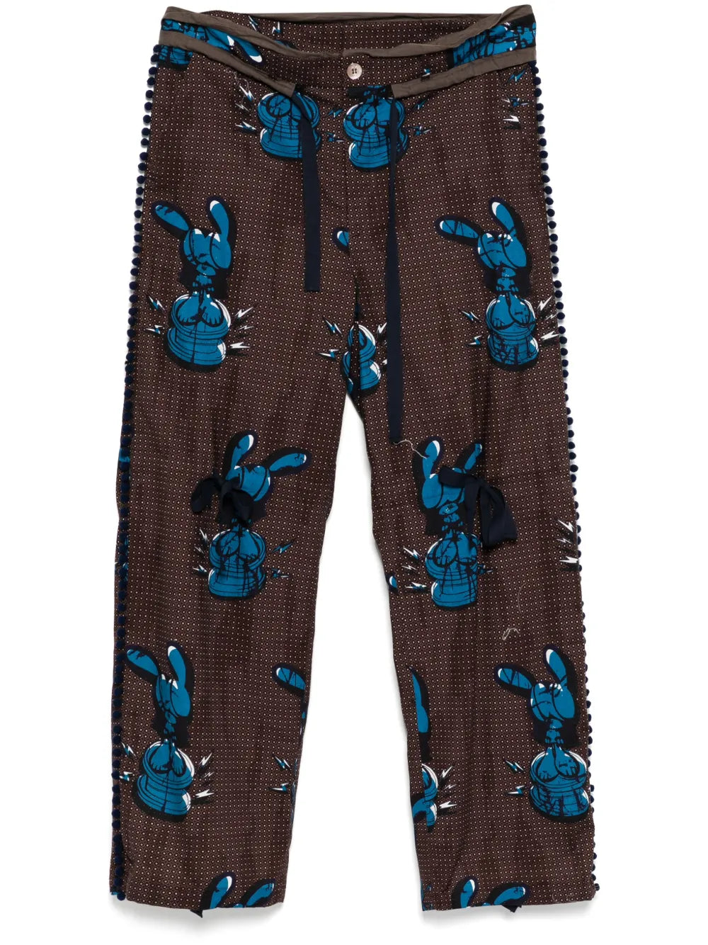 Graphic-Print Trousers