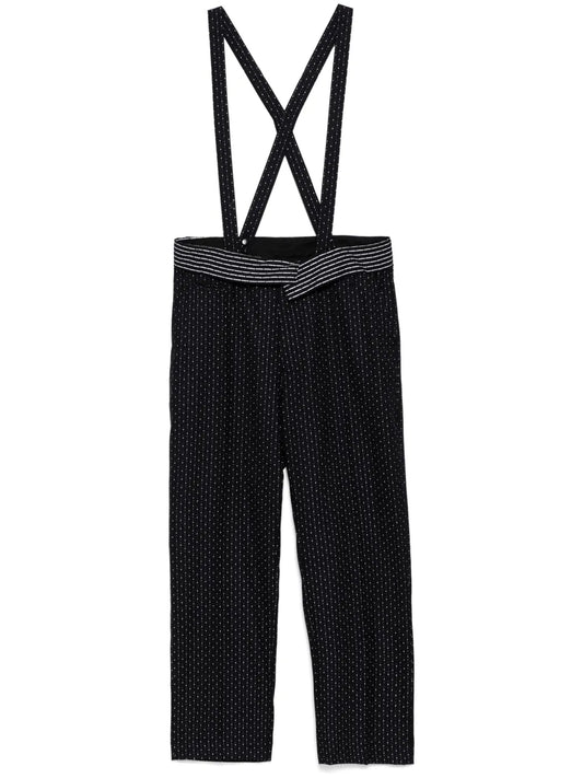 Shoulder-Strap Tailored Trousers