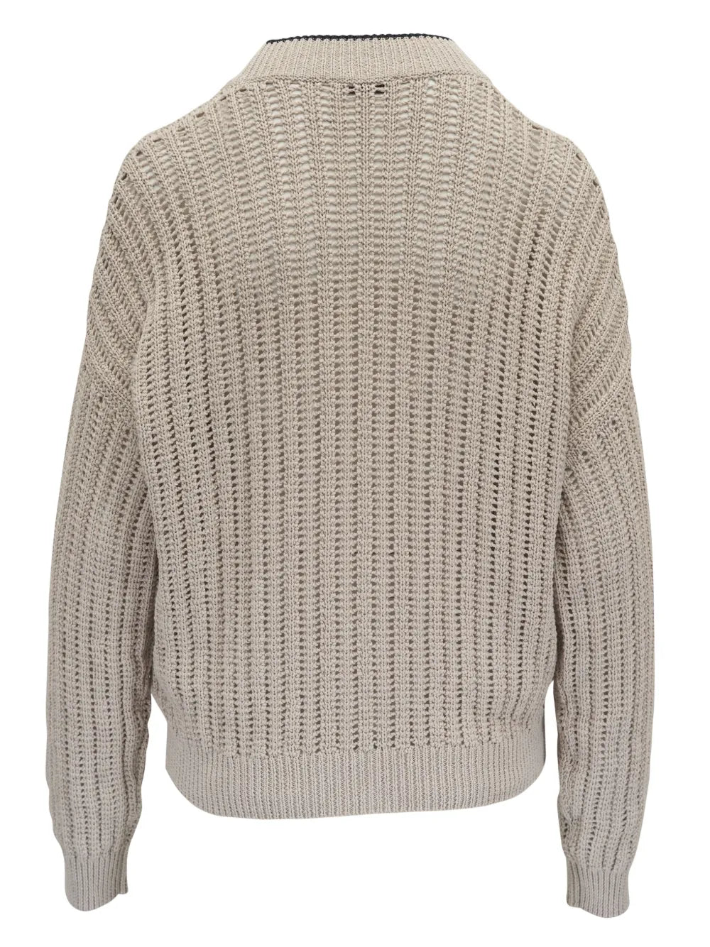 Contrast-Trim Cardigan