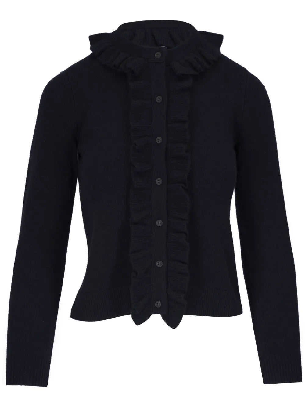 Ruffle-Detail Cardigan