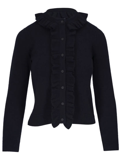 Ruffle-Detail Cardigan