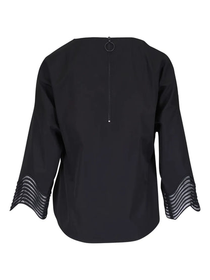 Wavy-Cuff Blouse