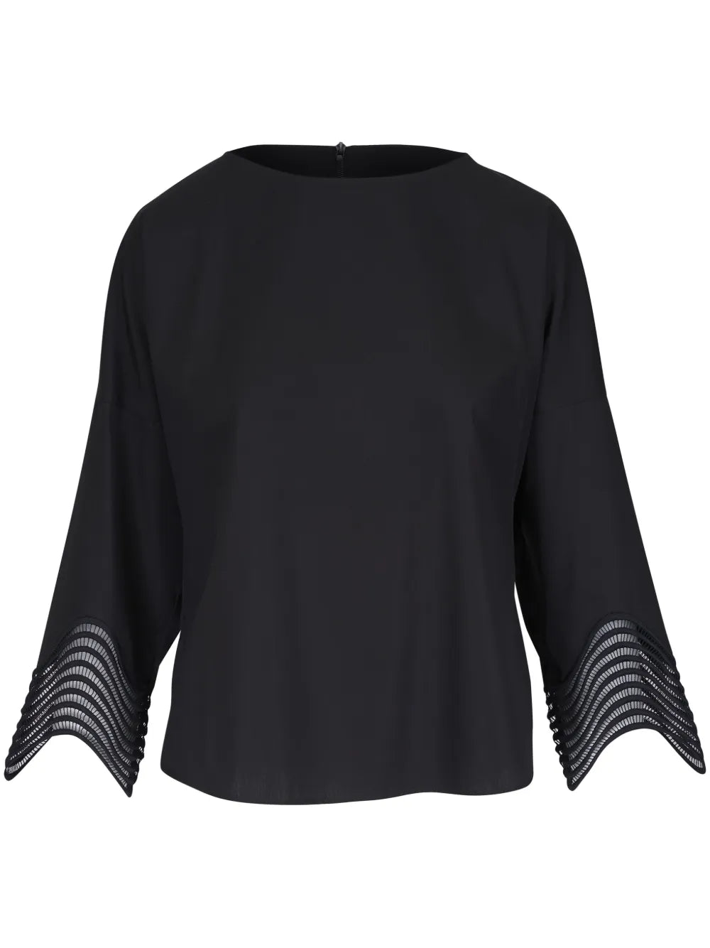 Wavy-Cuff Blouse