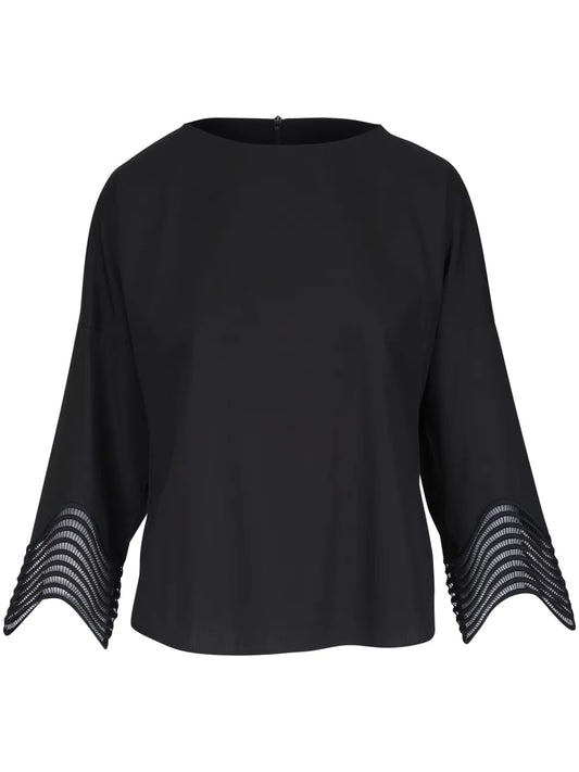 Wavy-Cuff Blouse