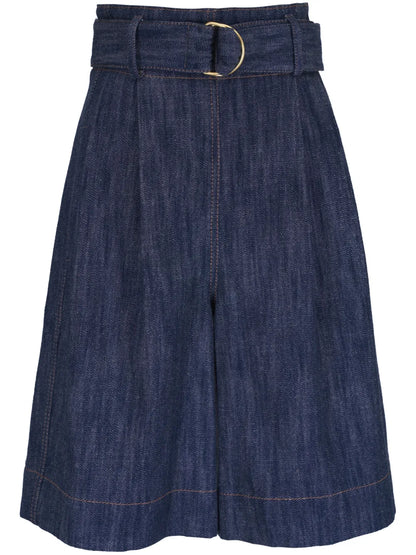 High-Waisted Denim Shorts