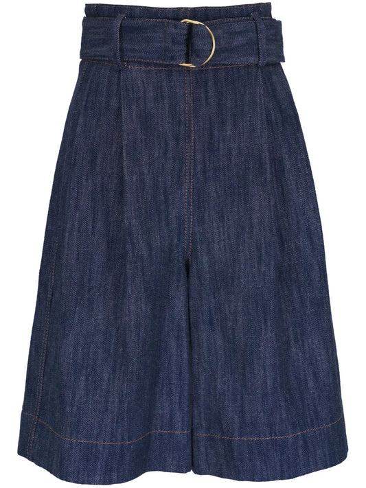 High-Waisted Denim Shorts