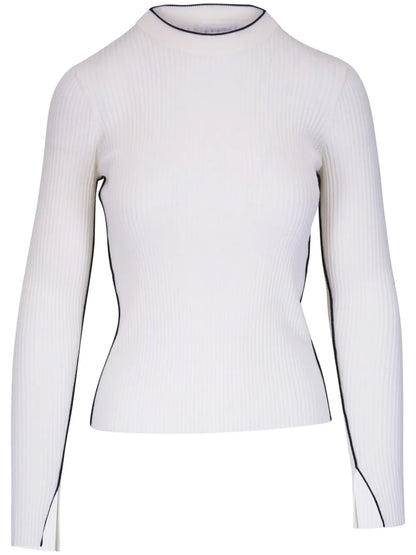 Contrast-Trim Sweater
