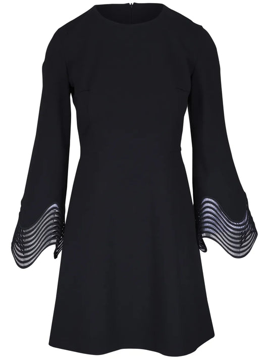 Wavy-Cuff Mini Dress