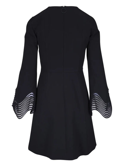 Wavy-Cuff Mini Dress