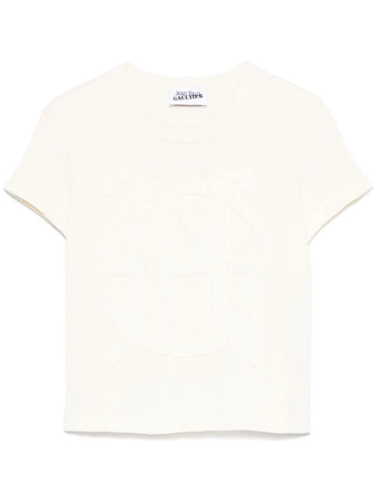 Waffle Logo-Embossed T-Shirt