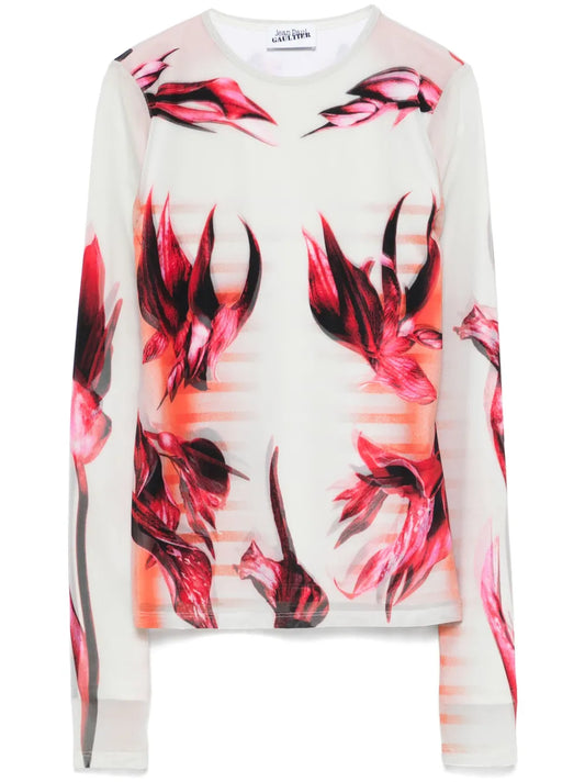 Double-Layered Printed Top