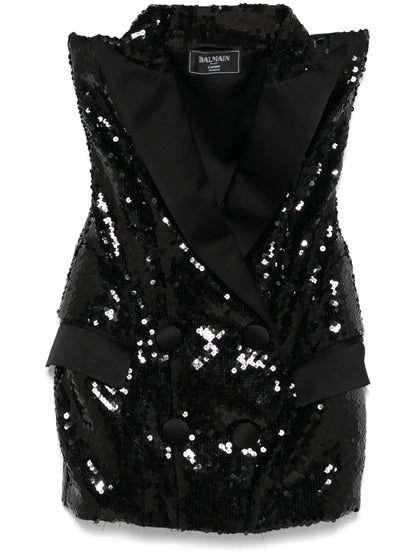 Sequinned Tailored Mini Dress