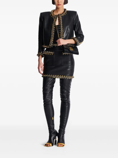Chain-Detail Mini Skirt