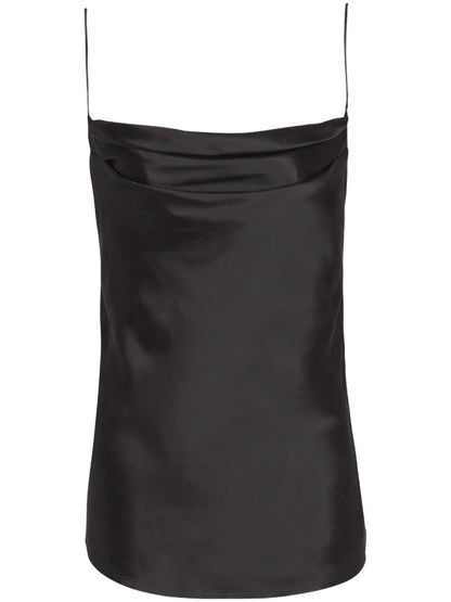 Draped Satin Top