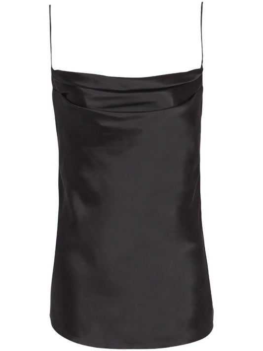 Draped Satin Top