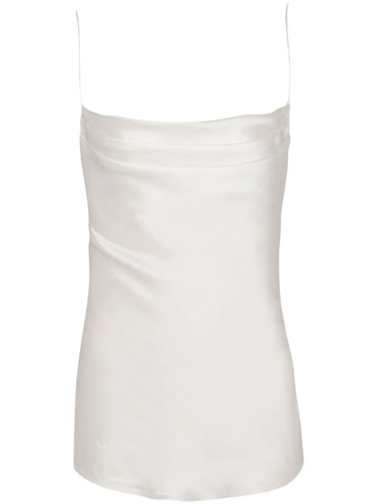 Draped Satin Top