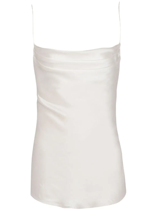 Draped Satin Top
