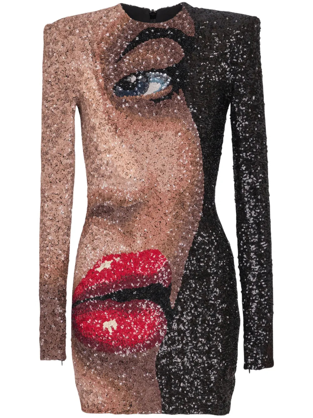 Partial Face Short Dress