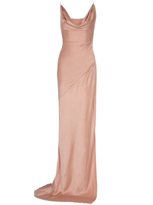 Satin Long Dress
