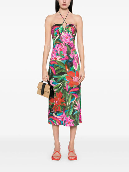 Floral-Print Midi Dress