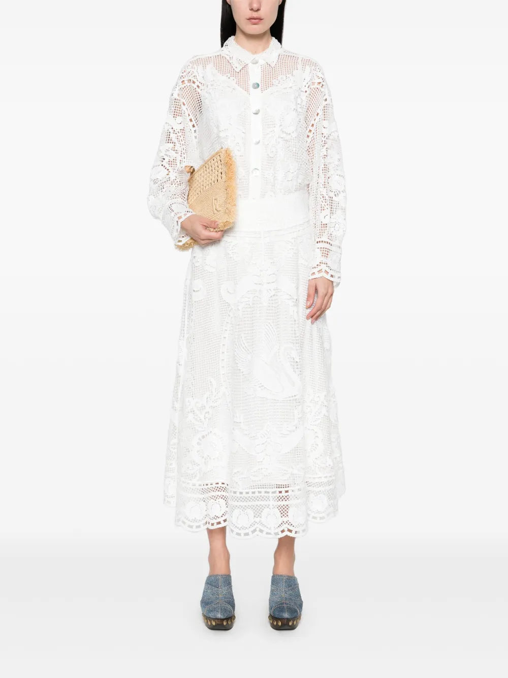 Broderie-Anglaise Maxi Skirt