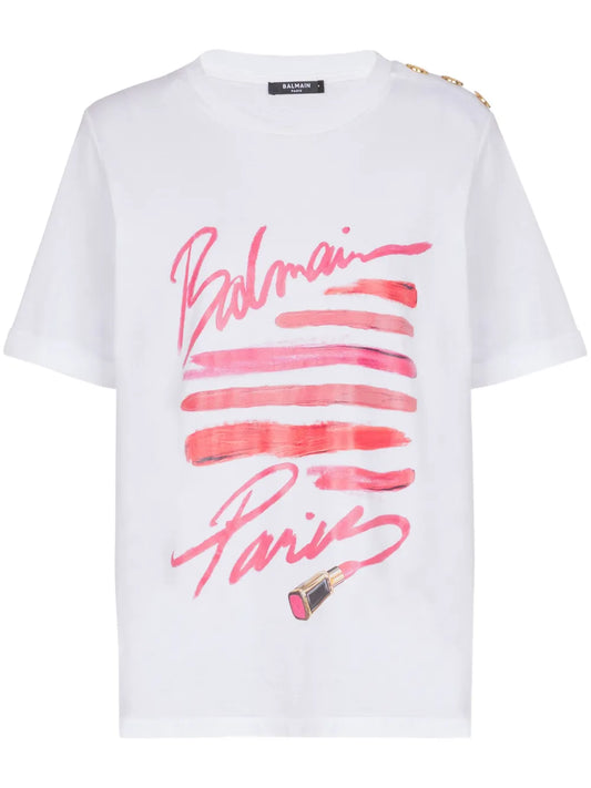 Lipstick-Print T-Shirt