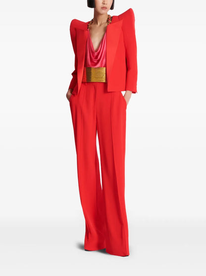 Chain-Strap Silk-Crepe Top