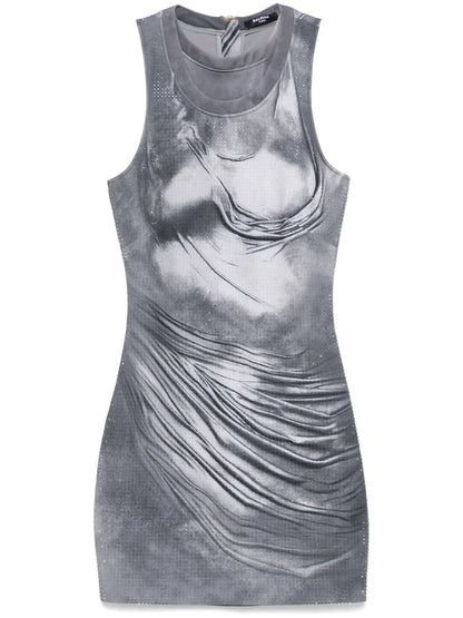 Trompe L'Oeil-Print Mini Dress