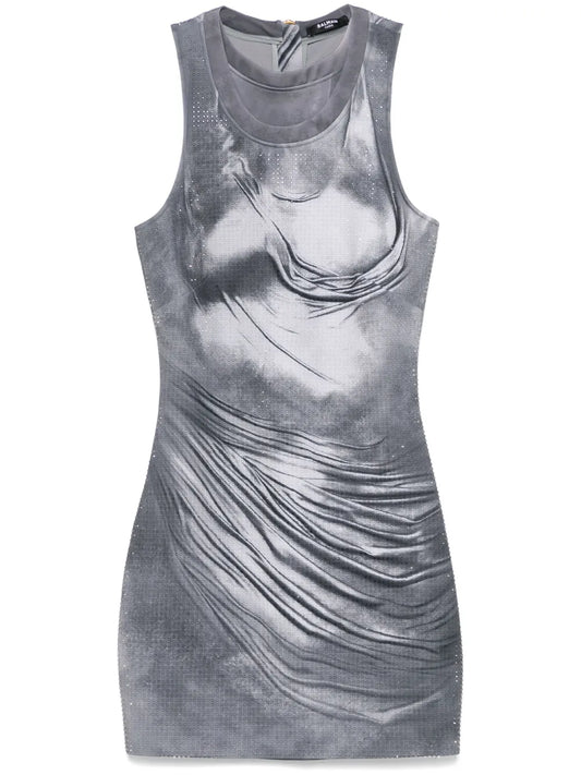 Trompe L'Oeil-Print Mini Dress