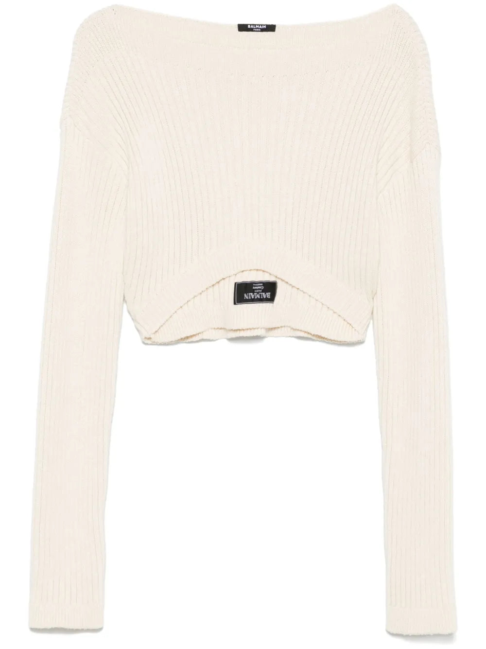 Boat-Neck Ribbed Top