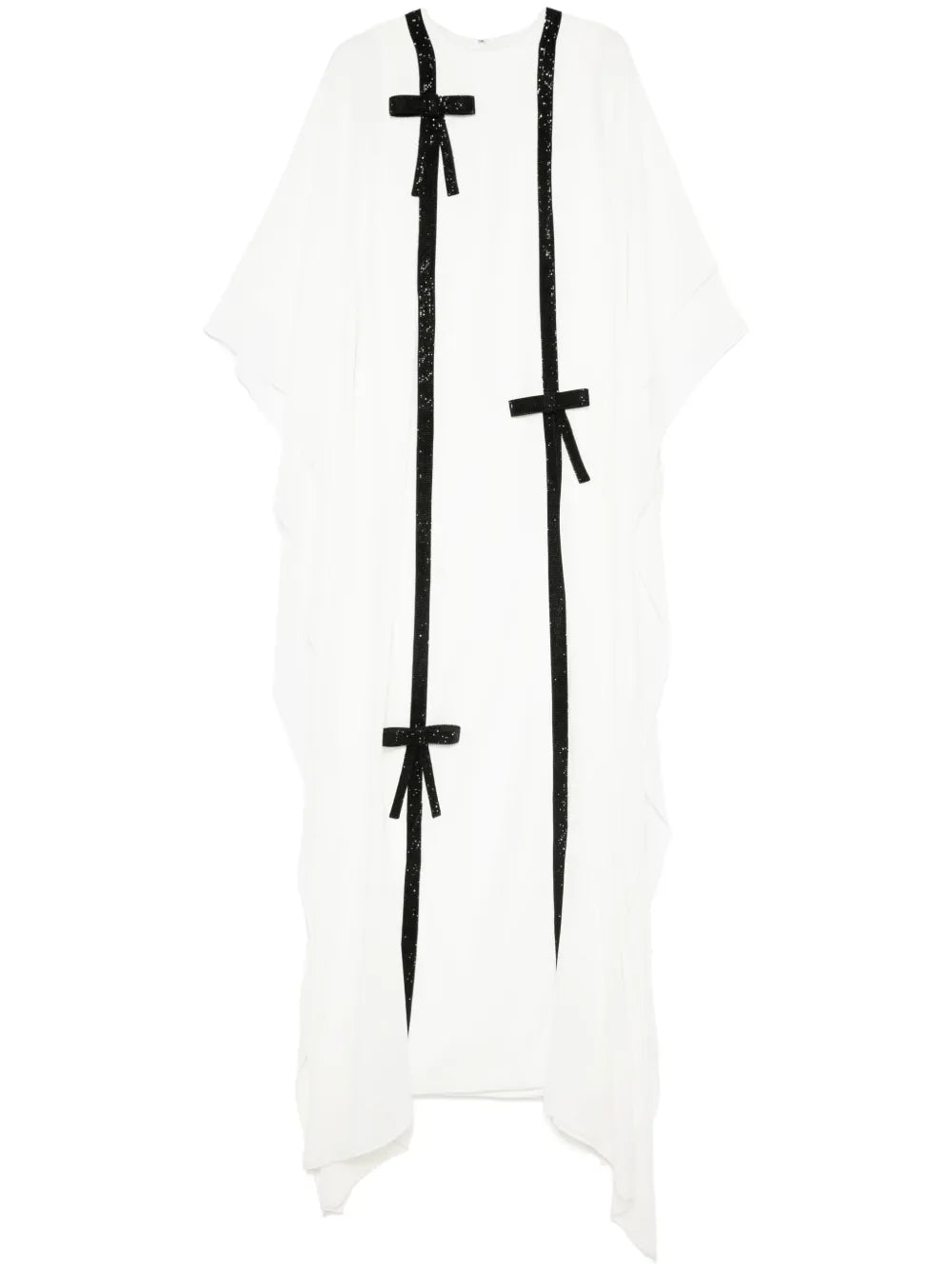 Bow-Detail Draped Abaya