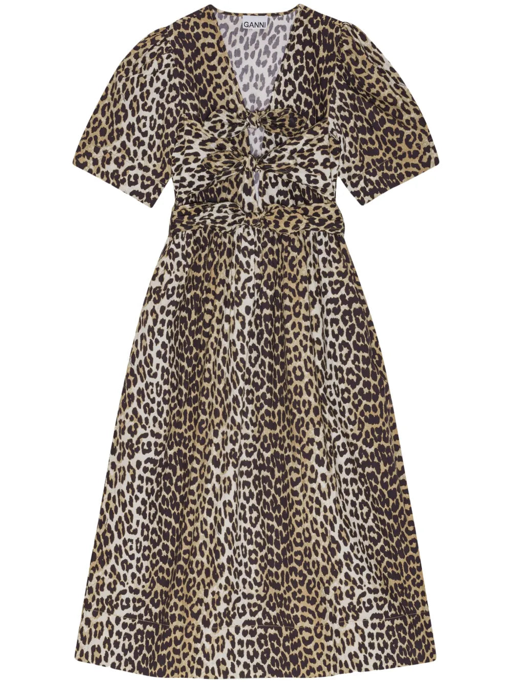 Leopard-Print Midi Dress