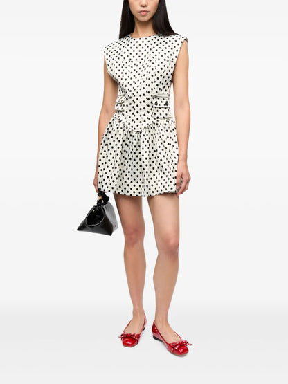 Polka Dot-Print Mini Dress